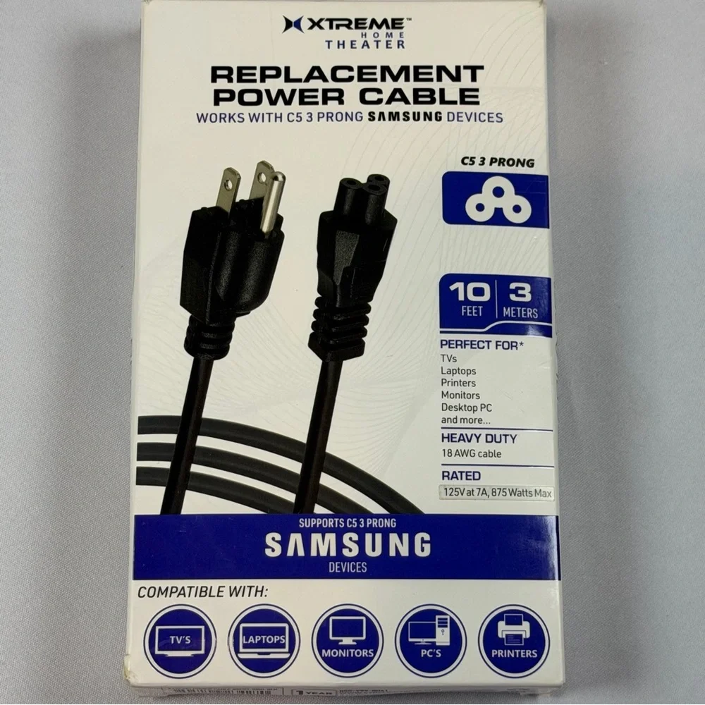 Xtreme Black Replacement Power Cable